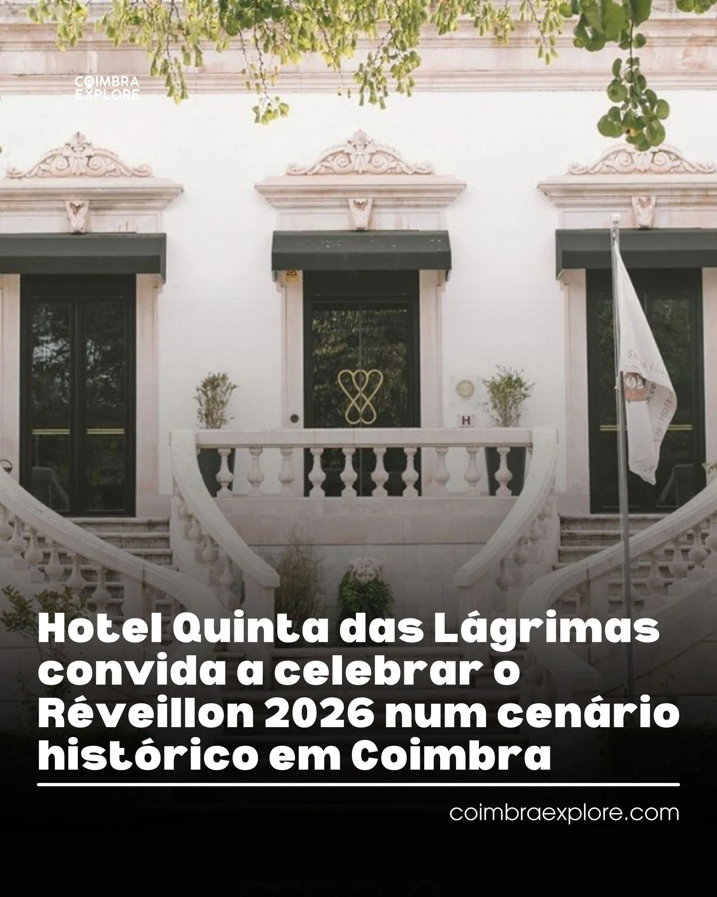 ✨ R&eacute;veillon 2026 na Quinta das L&aacute;grimas ✨

O Hotel Quinta das L&aacute;grimas convida a celebrar a entrada em 2026, em Coimbra, num dos hot&eacute;is hist&oacute;ricos mais emblem&aacute;ticos do pa&iacute;s, rodeado por 10 hectares de 