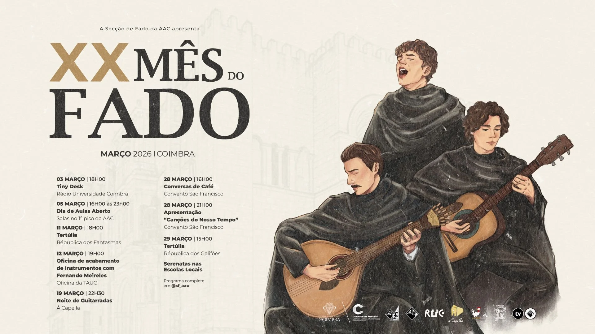 XX Mês do Fado - Apresentação "Canções do nosso tempo" | Convento São Francisco