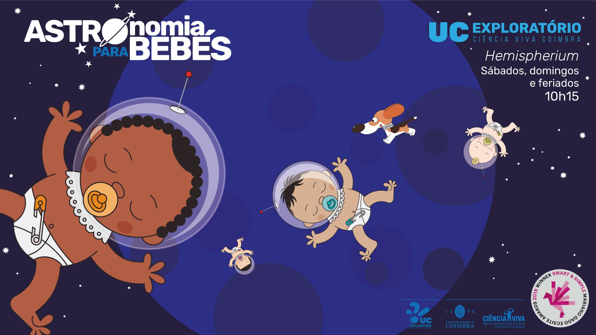 Astronomia para Bebés | Filme a 360º no Hemispherium - UC Exploratório