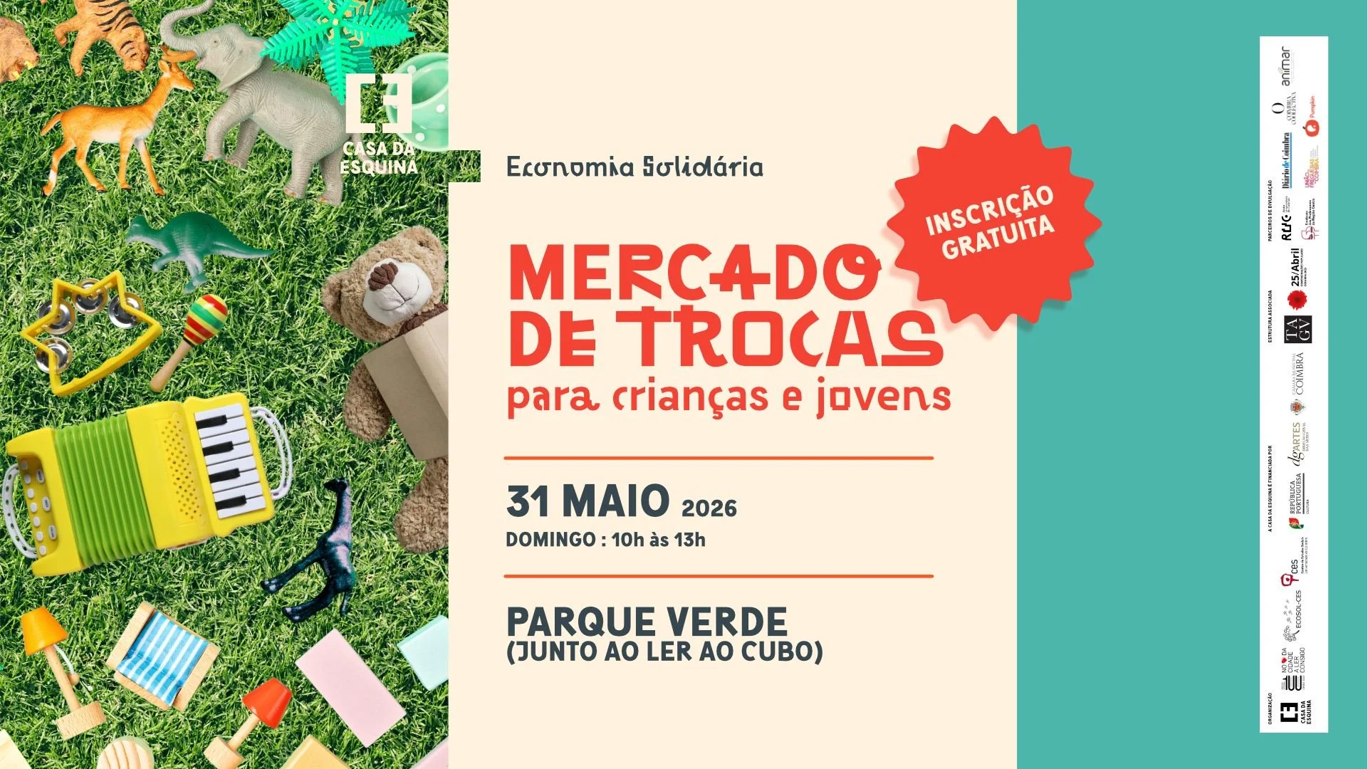 Mercado de Trocas para Crianças e Jovens | Parque Verde do Mondego