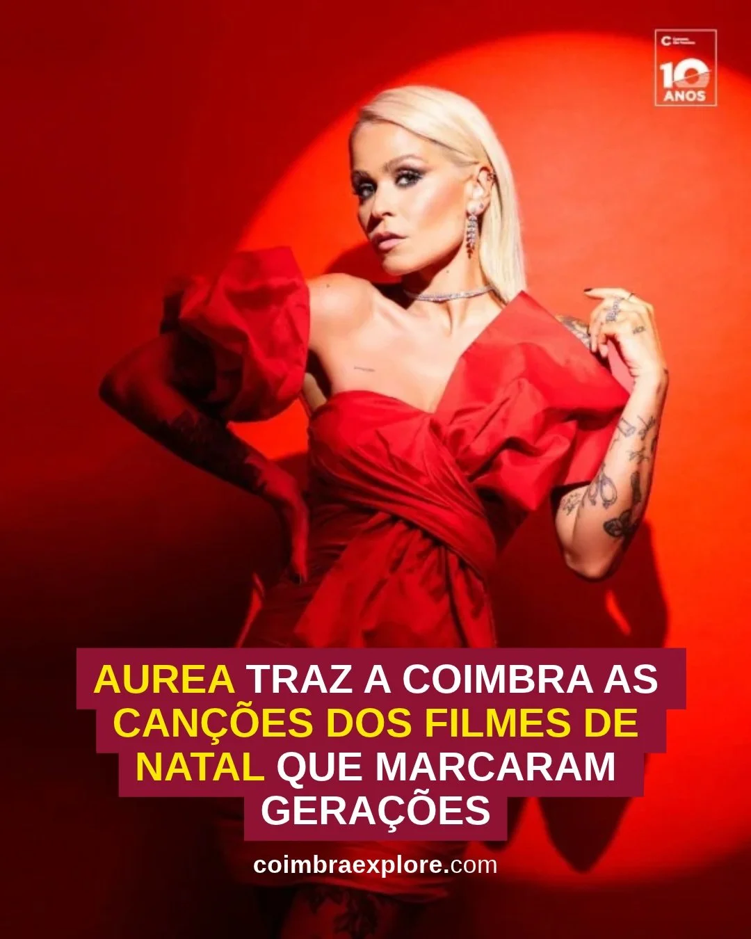 🎄 AUREA TRAZ A COIMBRA AS CAN&Ccedil;&Otilde;ES DOS FILMES DE NATAL QUE MARCARAM GERA&Ccedil;&Otilde;ES! ✨

Quem nunca se emocionou com a banda sonora de um filme de Natal? 🎬

No dia 22 de dezembro, Aurea sobe ao palco do Convento S&atilde;o Franci