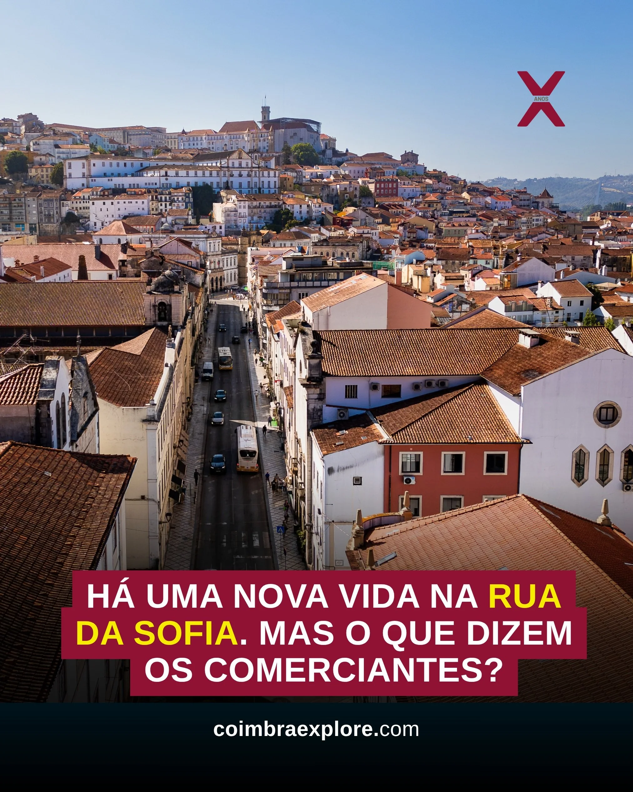 🏙️ H&Aacute; UMA NOVA VIDA NA RUA DA SOFIA. MAS O QUE DIZEM OS COMERCIANTES? 👀

Menos carros, mais espa&ccedil;o para passear, novas esplanadas e uma din&acirc;mica diferente. 🌿☀️

A hist&oacute;rica Rua da Sofia, em Coimbra, est&aacute; a mudar e