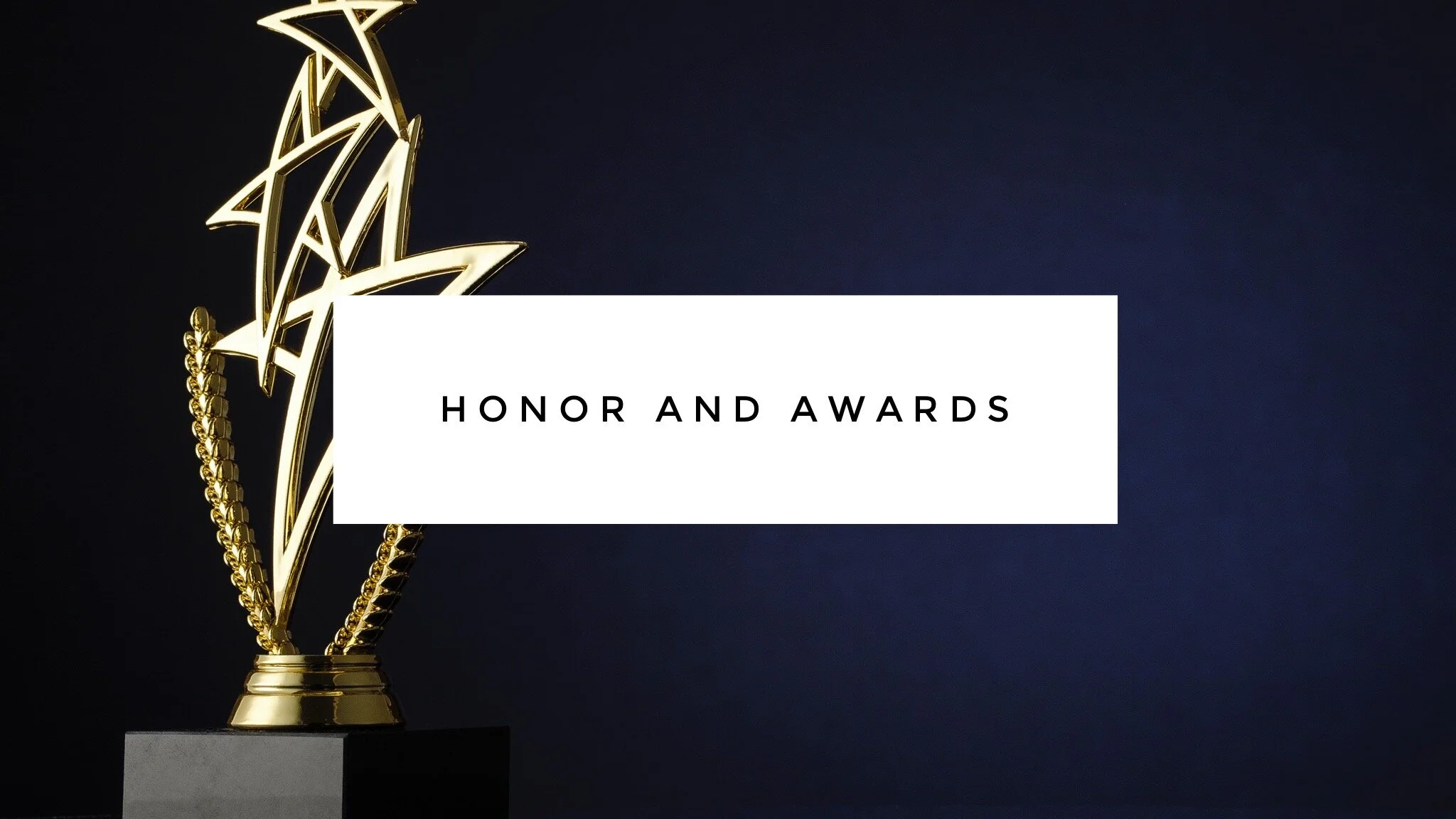 Dr. Bak's Honors and Awards