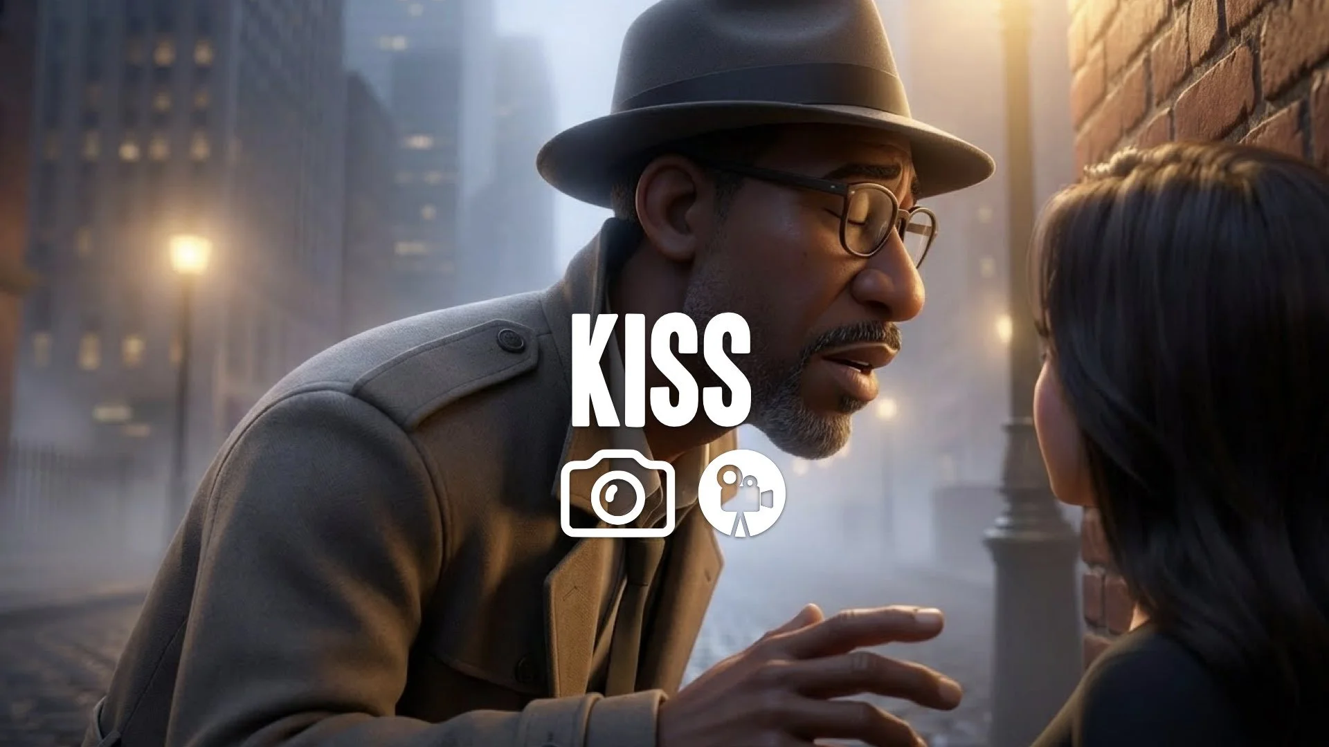 “Keep the character and style. Adjust their body and expression to show they are inches away from kissing someone out of frame. Increase emotional tension. No music.”