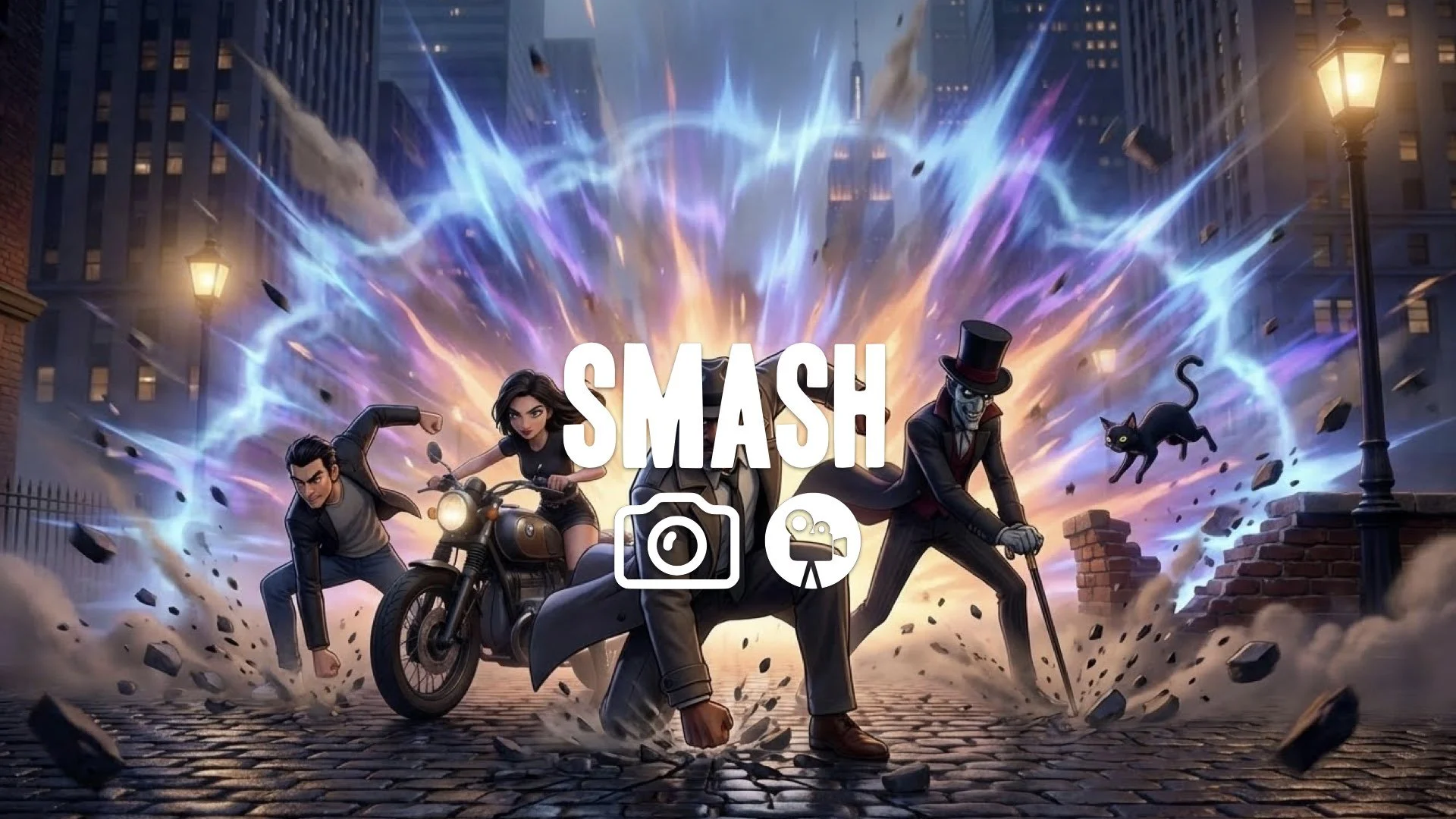 Visceral ground slam impact. Explosive shockwaves ripple outward with debris. Gritty Killer Instinct style particle effects. Keep the character and original style. No music.