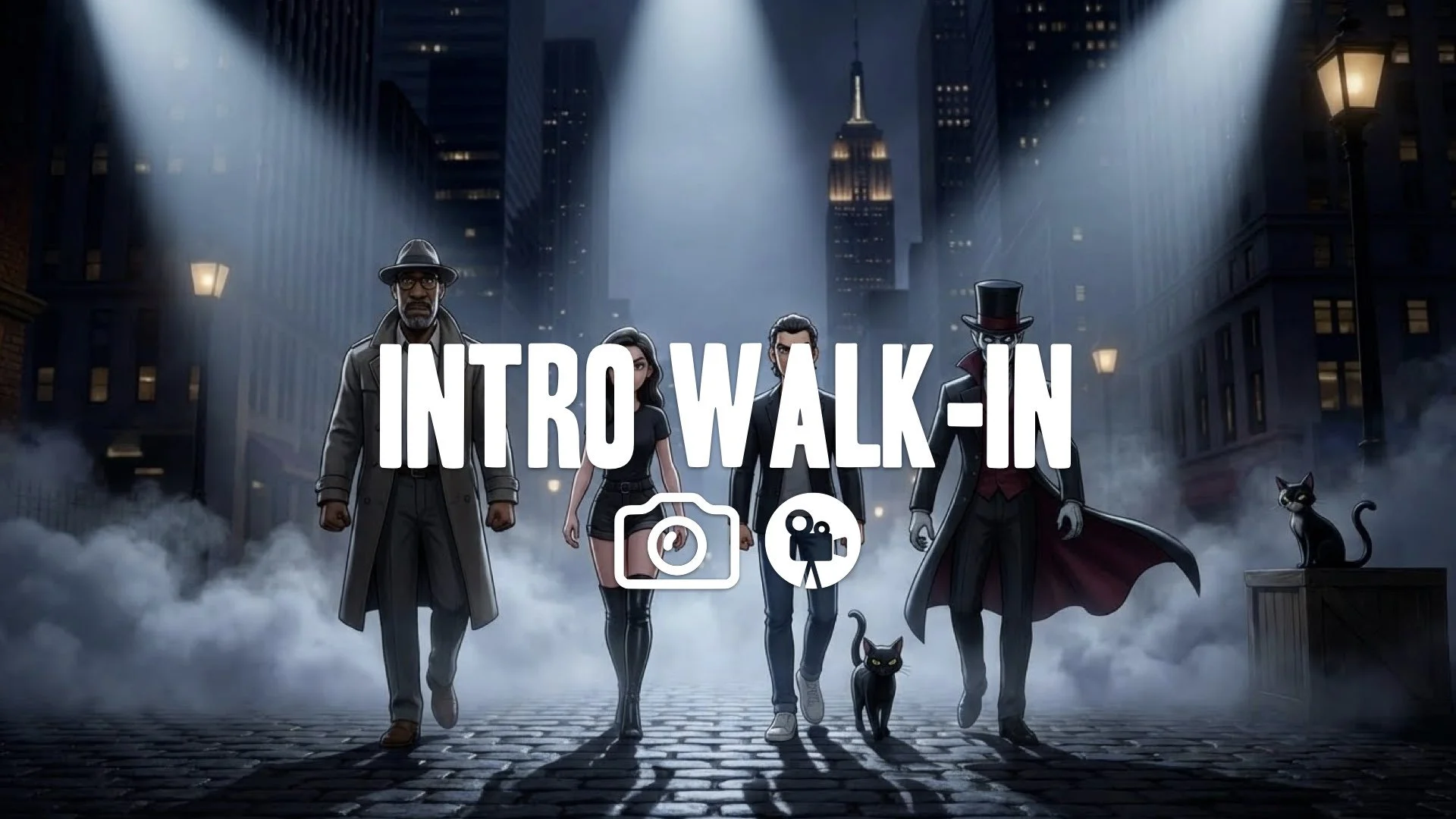 “Keep the character and original style. Repose them walking toward the camera in a classic Tekken intro sequence—slow, confident, with stage spotlights and drifting smoke. Add dramatic pose at the end