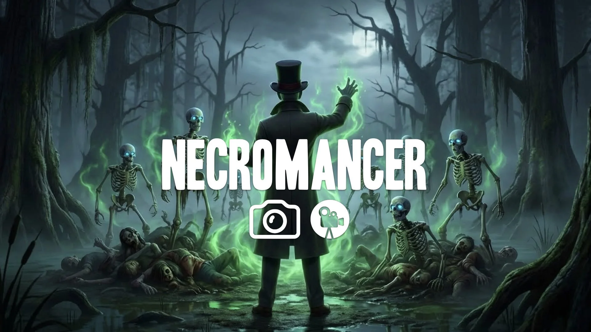 Tense, zoomed-in PvP gameplay perspective. Two rivals circle slowly in a desaturated, blood-soaked muddy clearing. Faint red hostile outlines glow amidst broken weapons and hazy red air. No Music