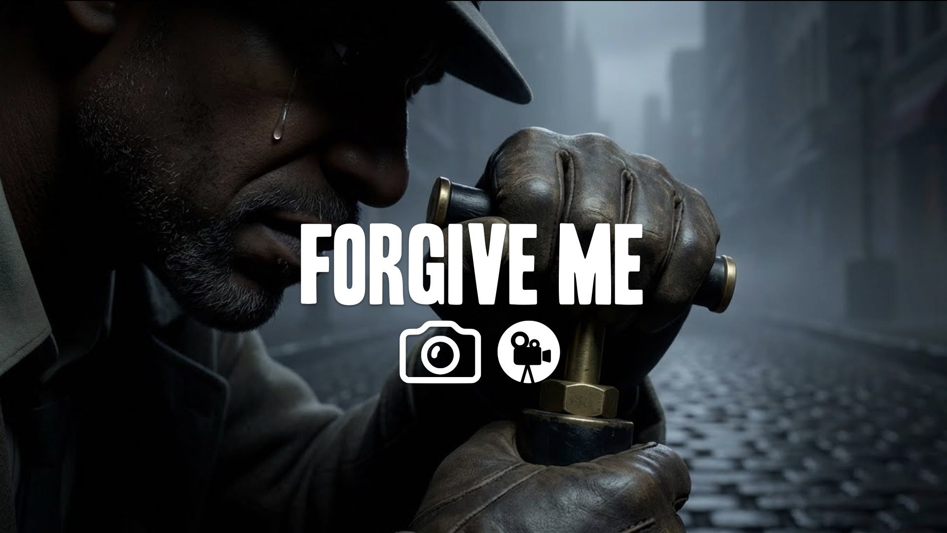 Close-up of a gloved hand twisting a detonator, a single tear rolling down the cheek. Deep shadows, high emotion, no music.