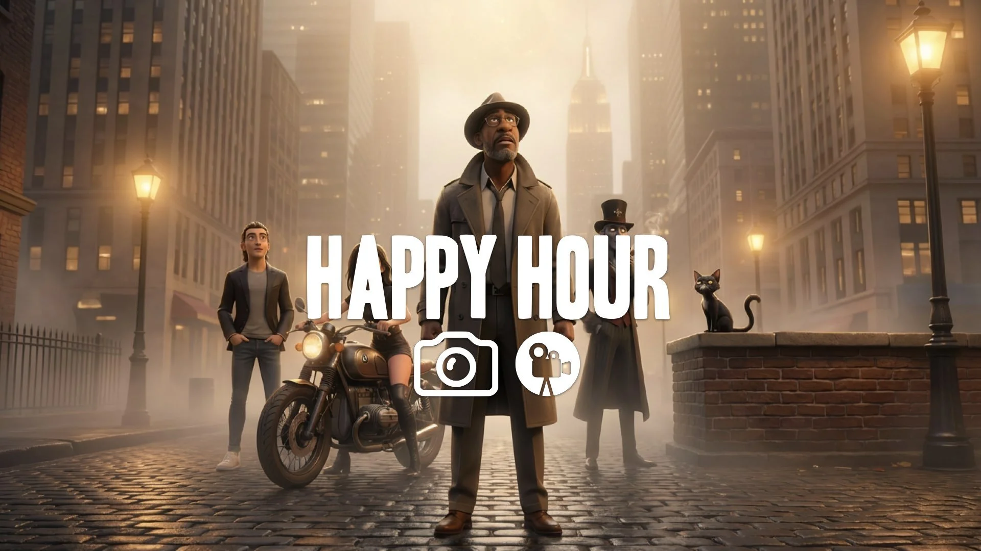 Low-angle shot of a group of nervous children waiting under the Sorting Hat in the Great Hall. Magical light, wonder, no music.