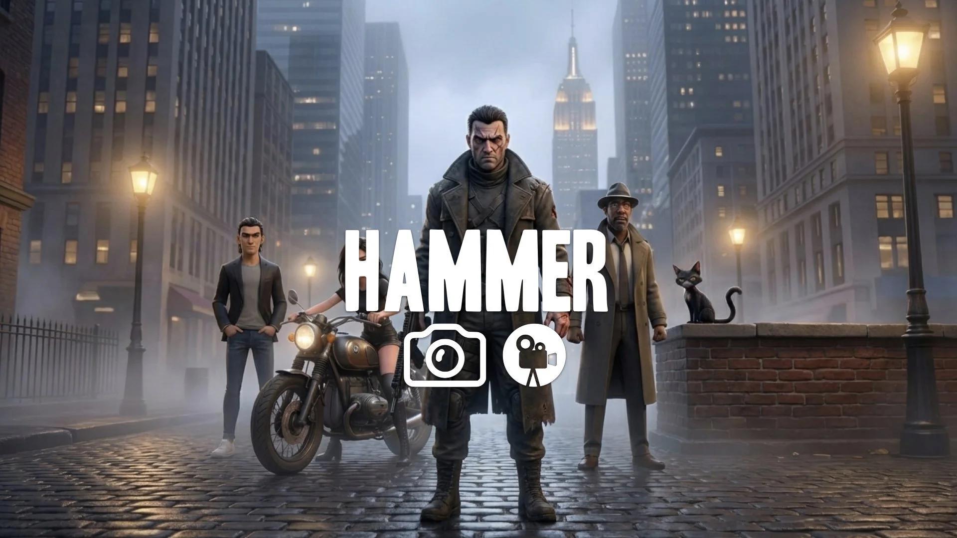 Villain Renard, the terrorist who cannot feel pain. Physical threat. No music