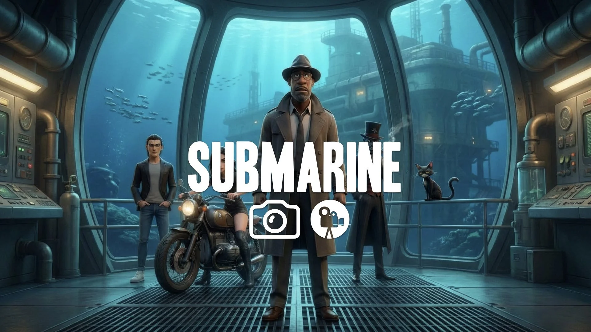 Karl Stromberg's massive underwater supertanker base, Atlantis. No Music