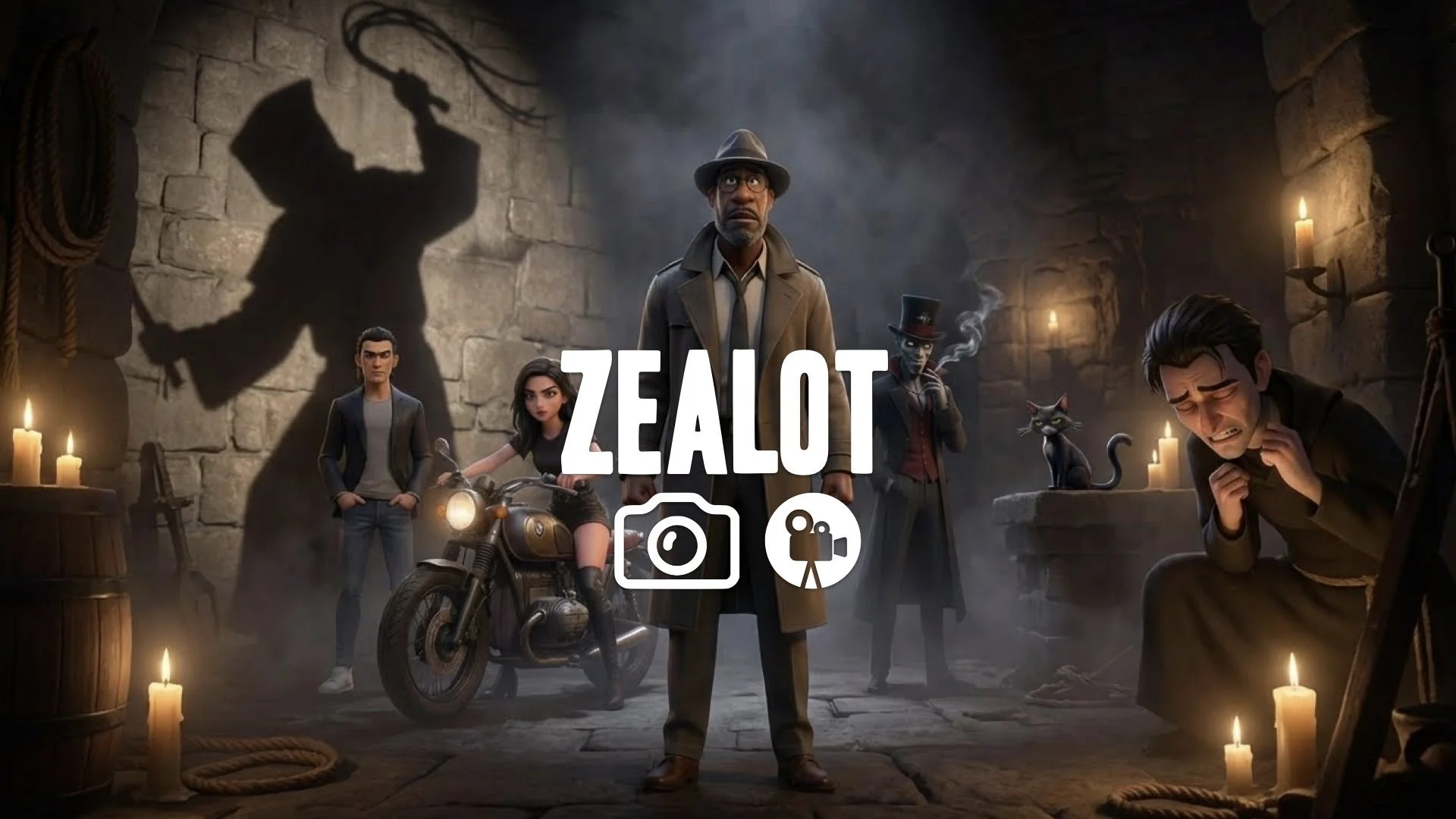 1. Opus Dei monk self-flagellation shadow candlelight intense ritual pain grit no music