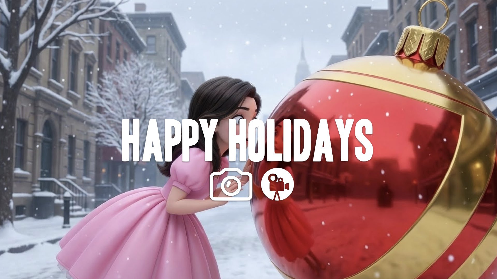 1. Christmas tree lighting ceremony town square bright glow happy faces magical atmosphere no music