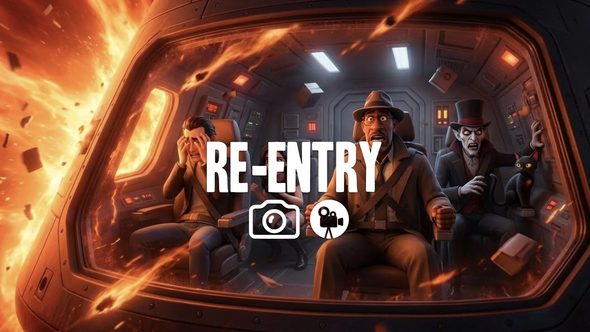 1. Parachutes opening blue sky splashdown ocean water impact waves bobbing capsule wide no music