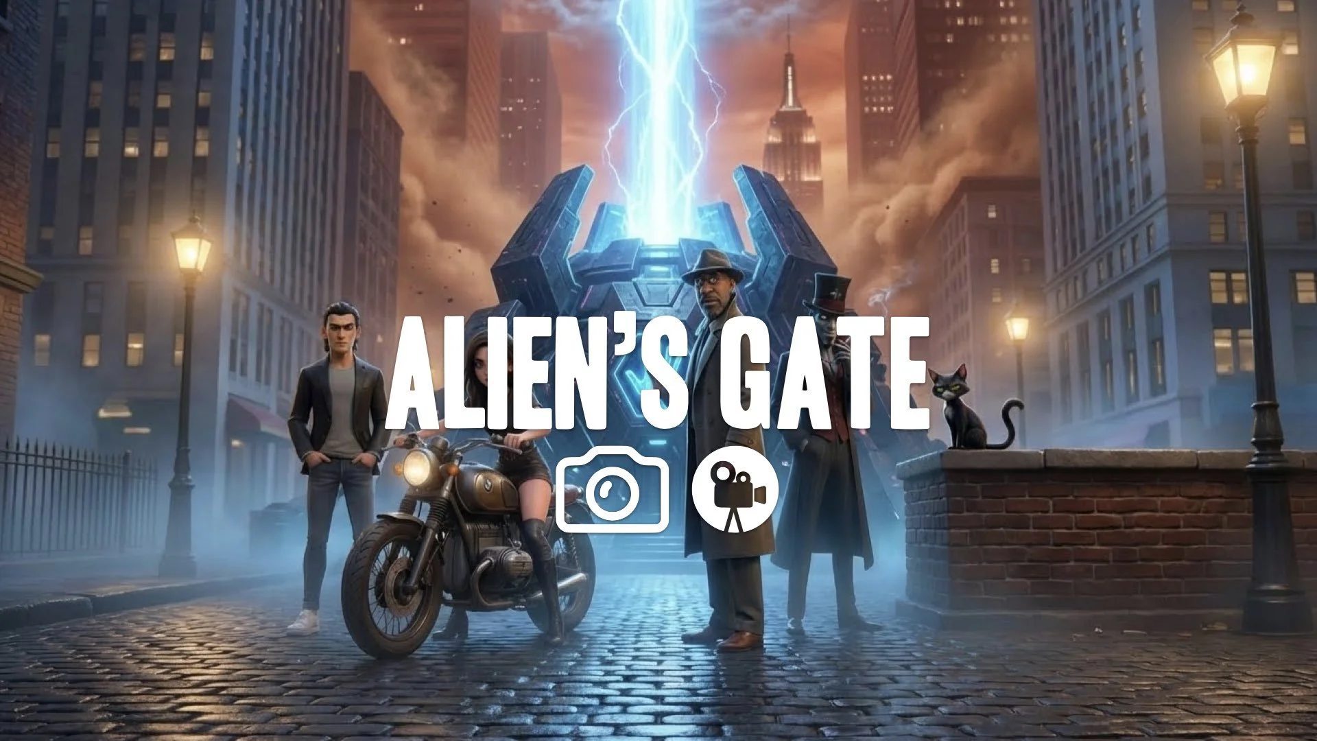 1. Giant alien reactor machine activating hand scanner glowing blue light massive energy beam starting Mars atmosphere no music