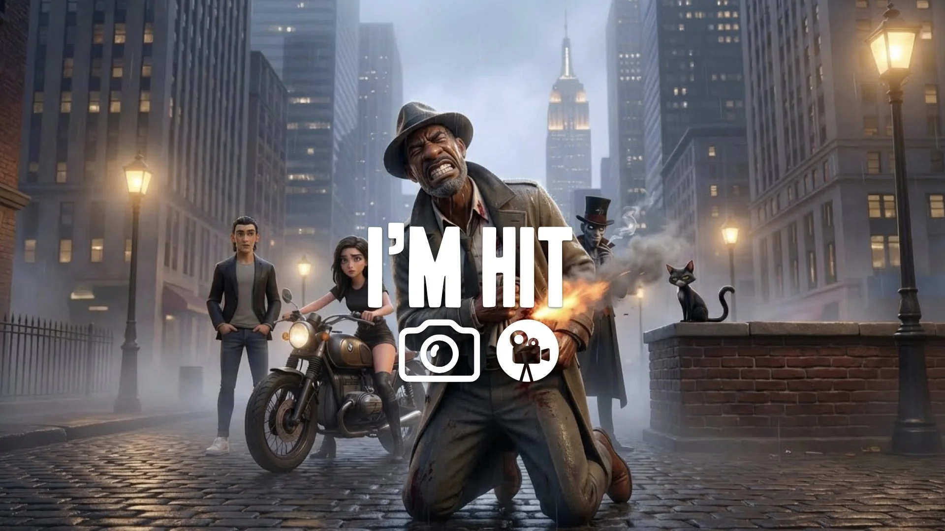 1. Self surgery on side wound gunpowder cauterization fire flash pain grimace grit survival texture no music