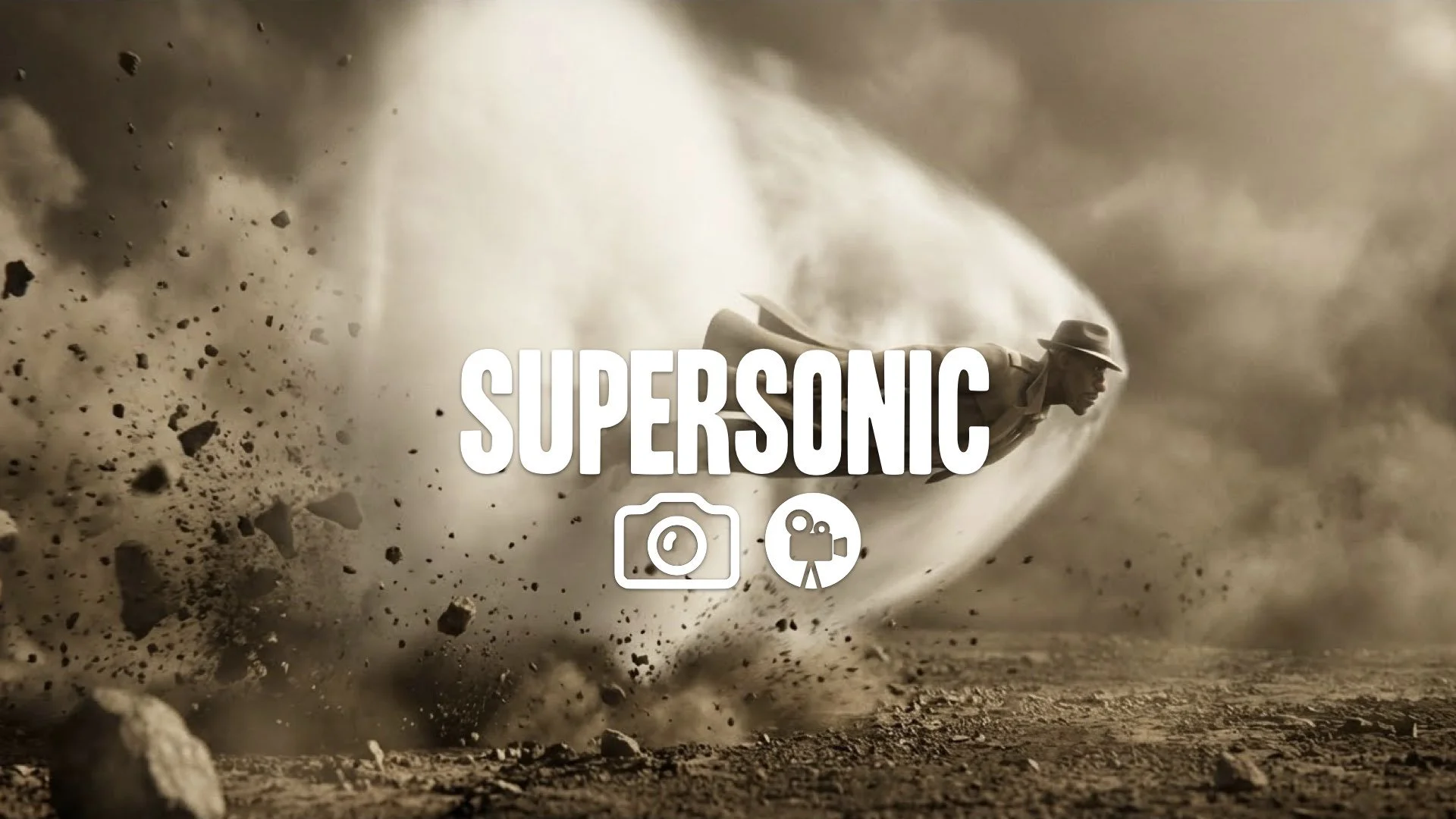 1. Solar paragon first flight breaking sound barrier vapor cone massive shockwave dirt exploding slow motion gritty no music