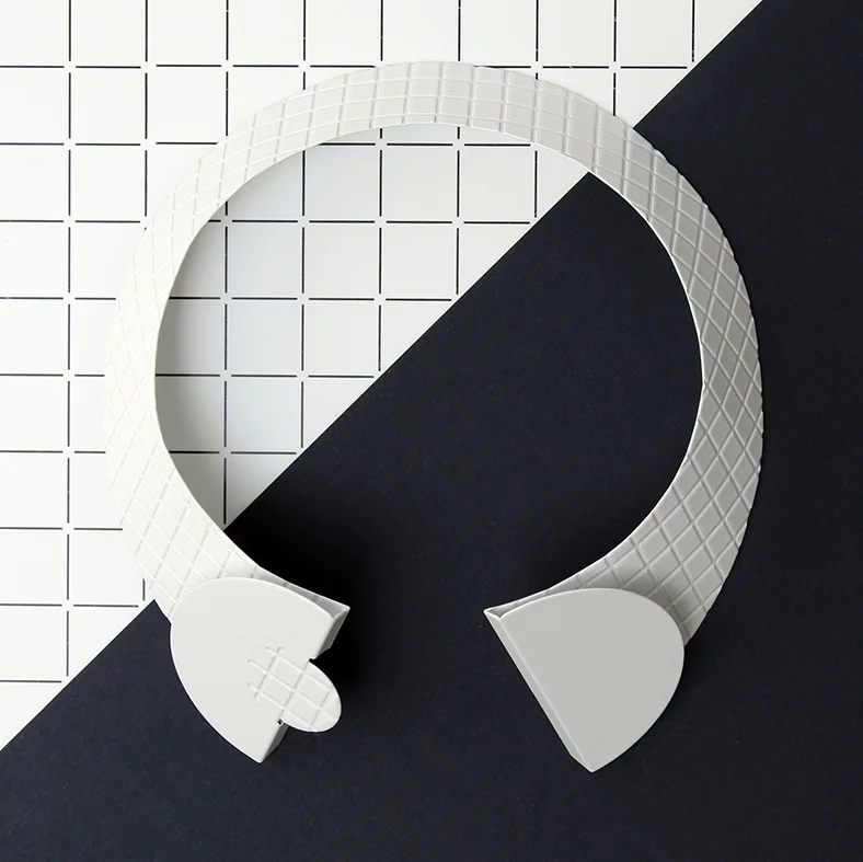 GRID COLLAR WITH POWDER COATED FINISH POWDER COATED BRASS £340 (AVAILABLE IN MATT WHITE OR MATT BLACK, ALTERNATIVE COLOURS CAN BE MADE TO ORDER)