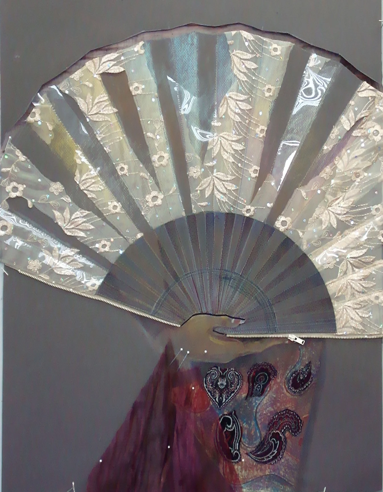  Fans Collection, 2008, Mixed Media, Nupastel and Textiles 