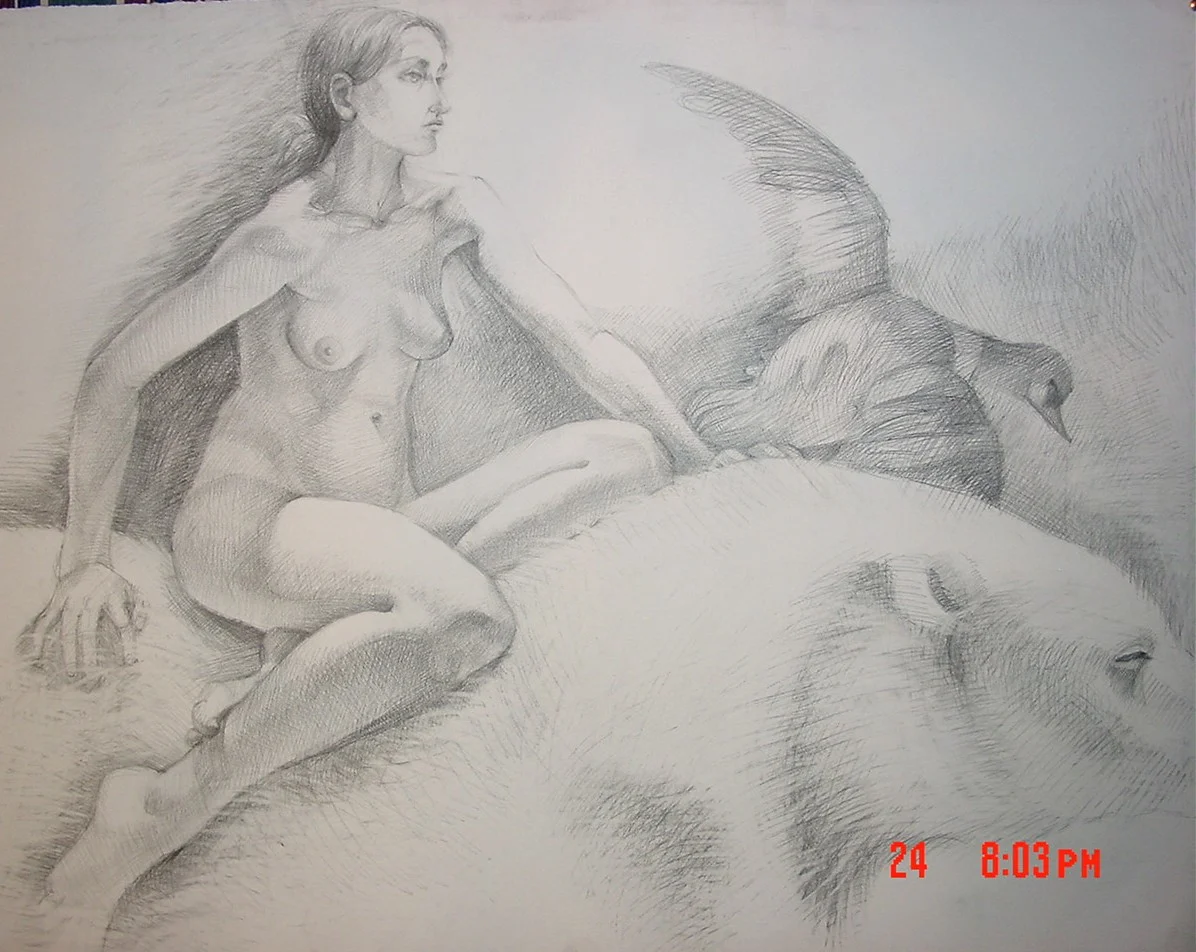  Nude Rider, Graphite, 2007 