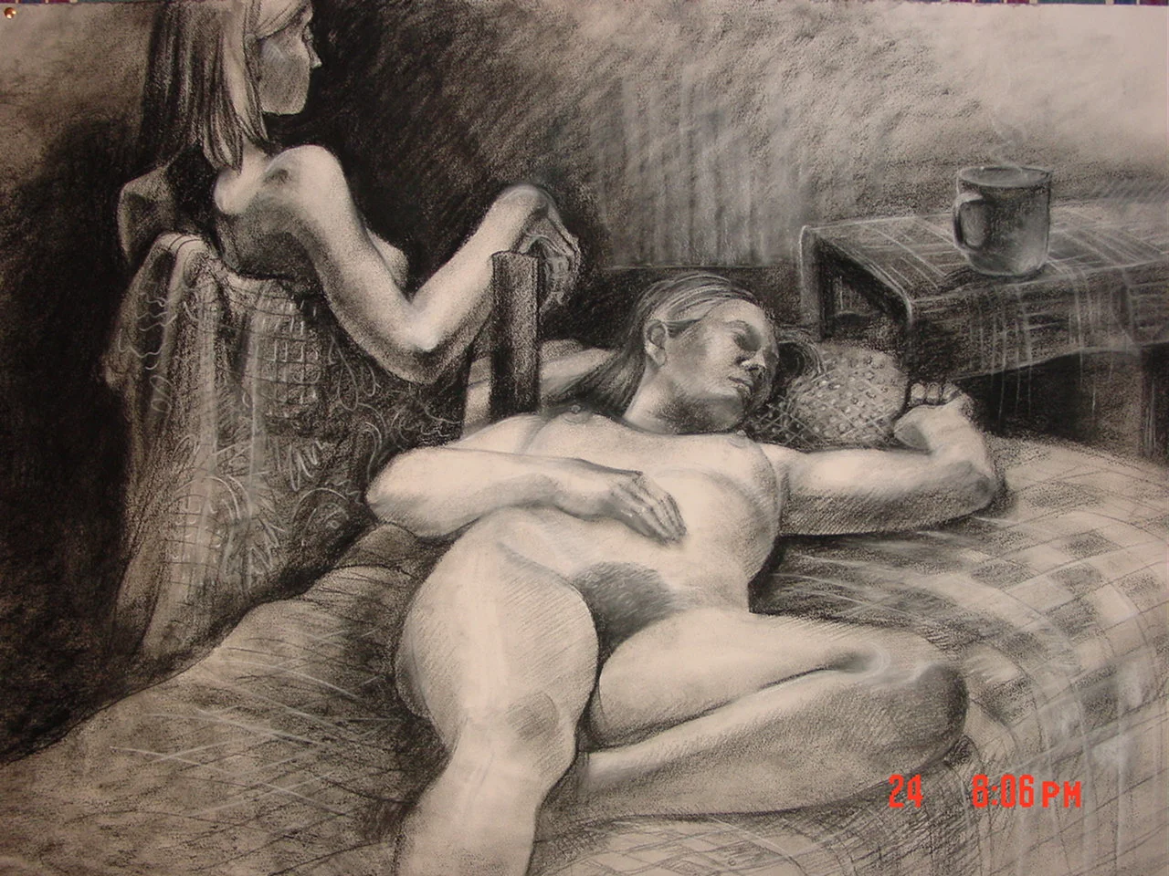  Resting Nudes, Chalk, 2008 