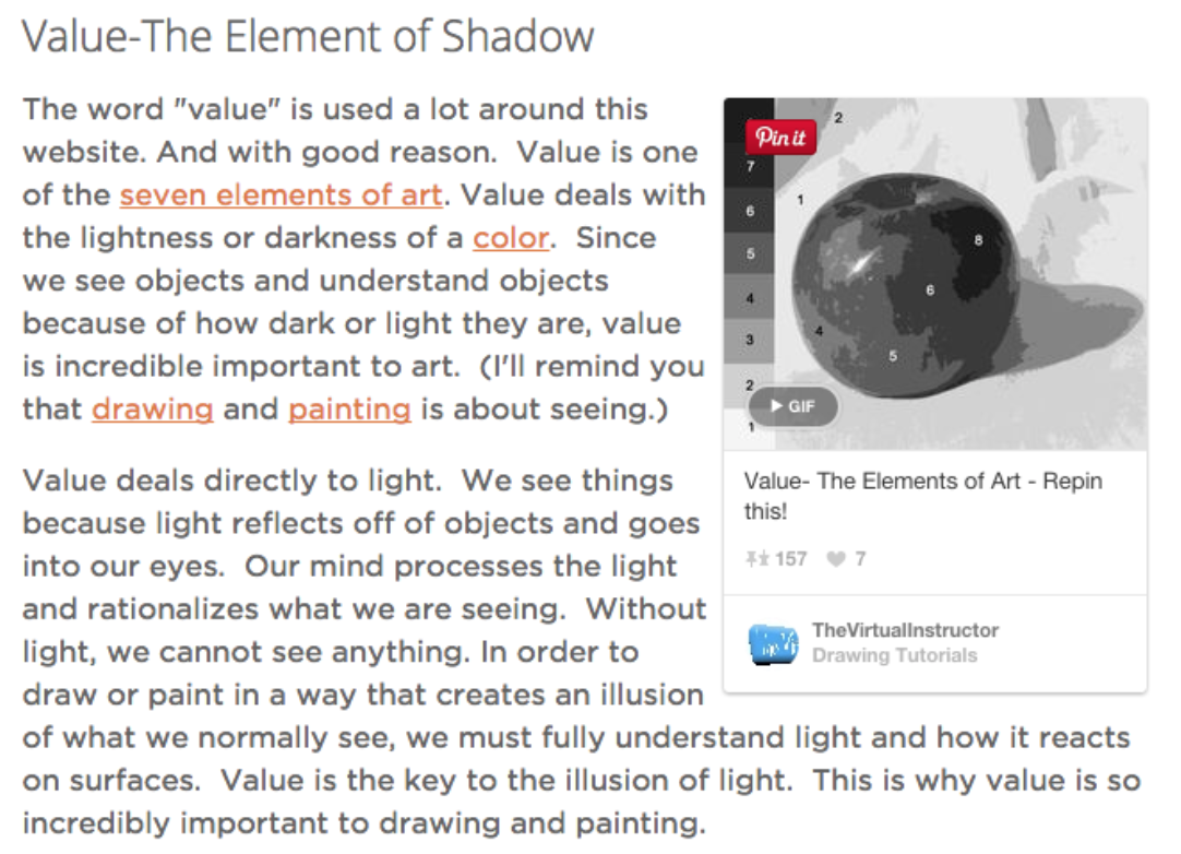Value in a painting