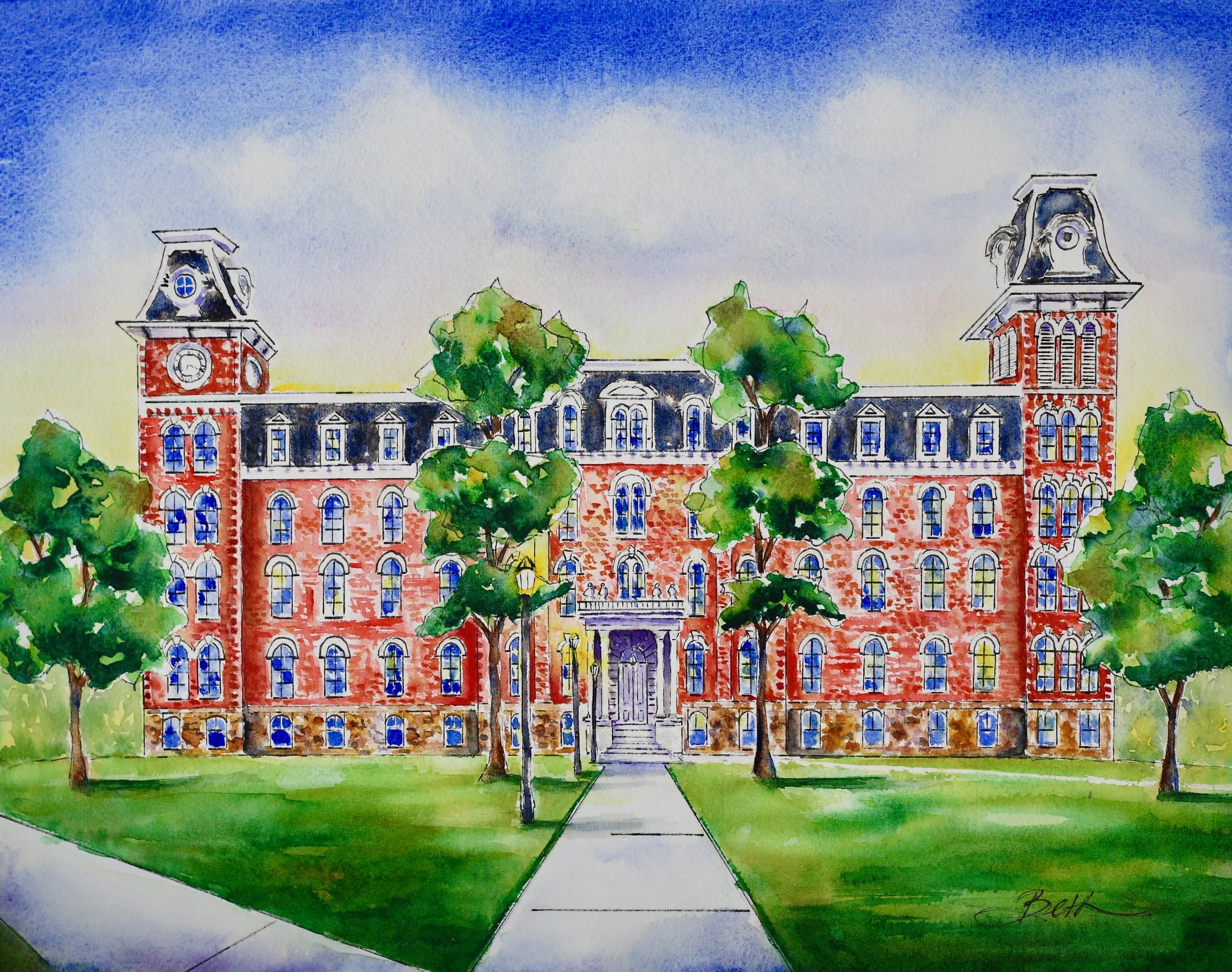 Old Main Front View - University of Arkansas