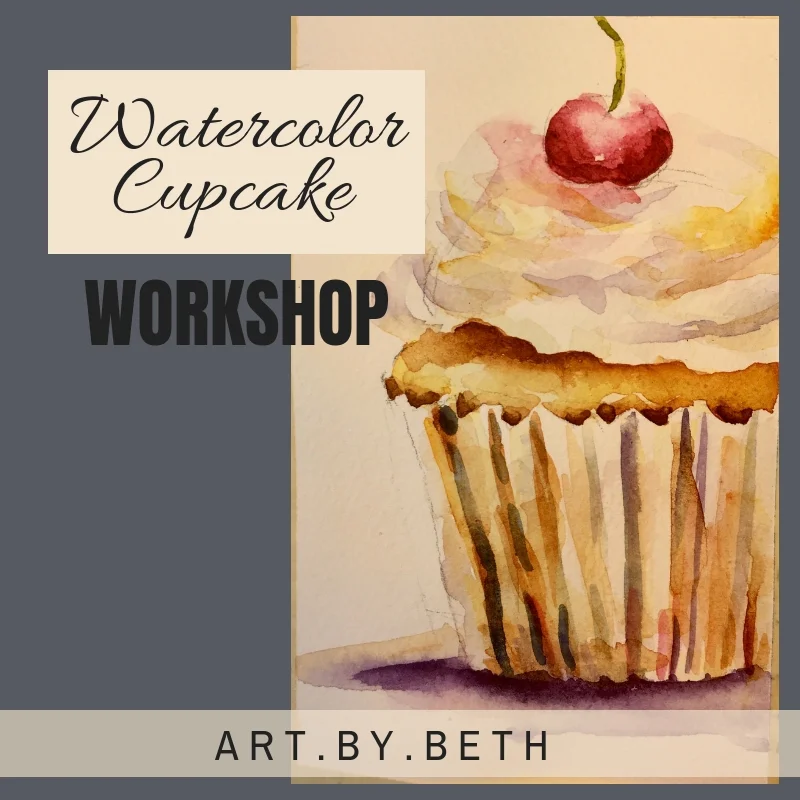 Beginner Watercolor Cupcake Workshop 