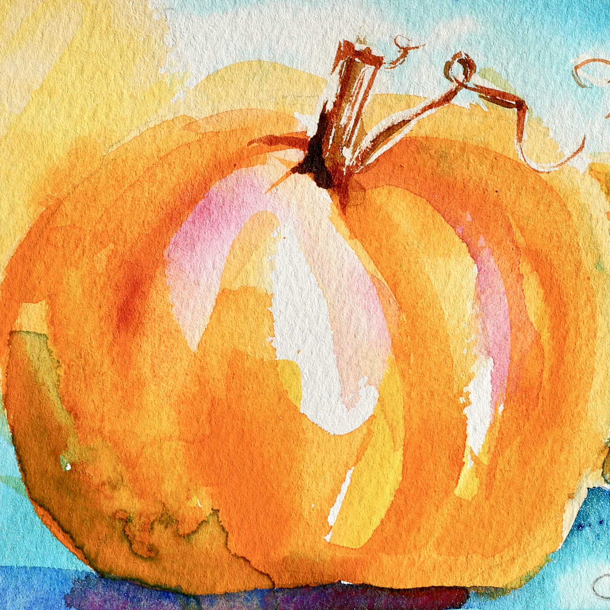 October - In Person Workshop - Watercolor Pumpkins