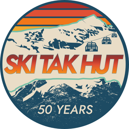Ski Tak Hut Round Sticker Distressed transparent.png