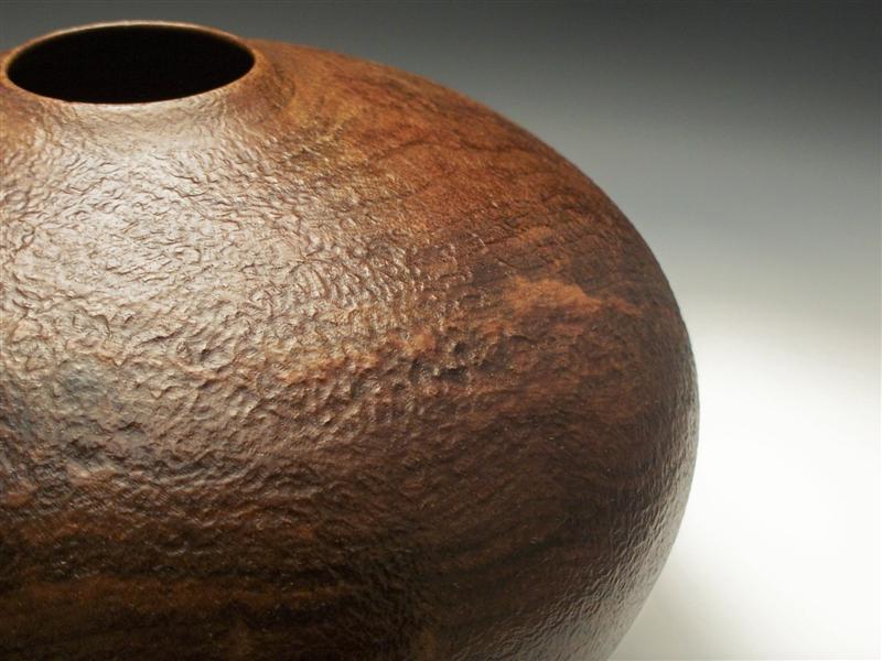 Textured Walnut Vessel Detail