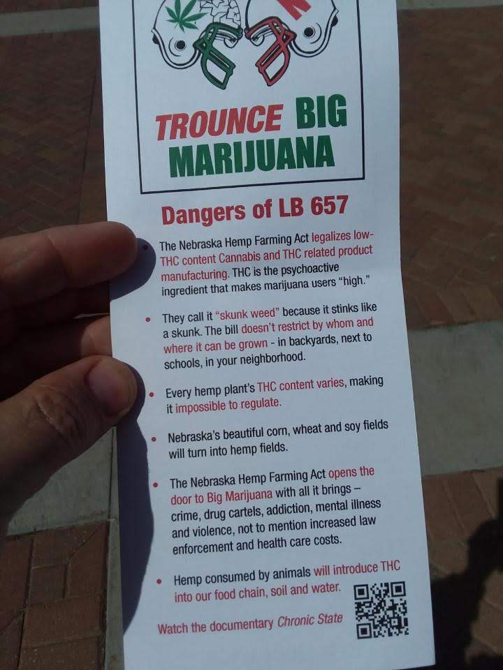 These Pamphlets do not credit SAM Nebraska but related posts on Facebook show the organization sharing similar information.