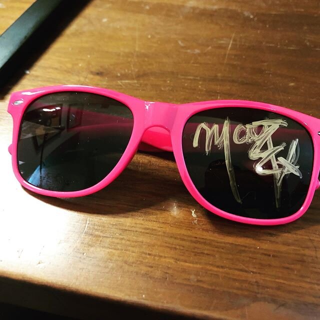 30 minutes til we&rsquo;re live on twitch! Win these autographed sunglasses if you get the trivia question right first! Link in the bio