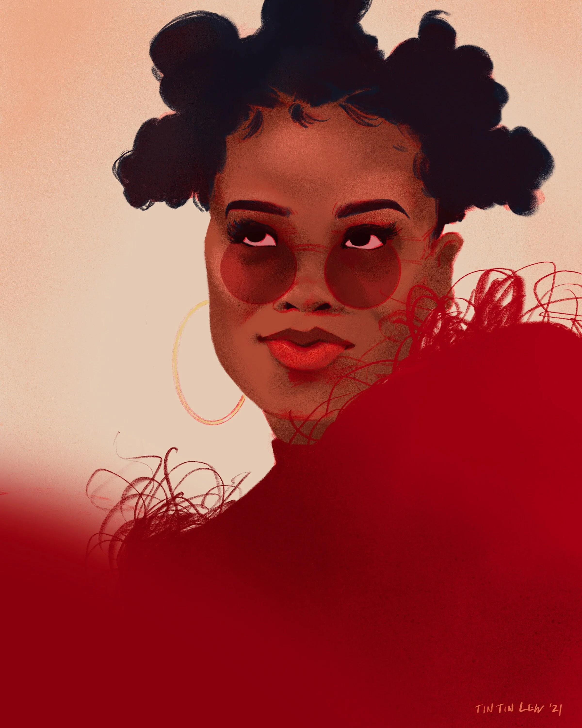 Fan art, really, rather than a commission—for Taylor Gordon, AKA The Pocket Queen 🥁