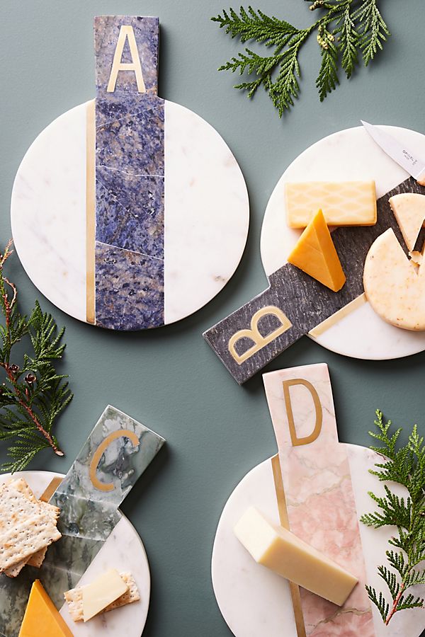 Monogram Cheese Boards, Holiday 2017