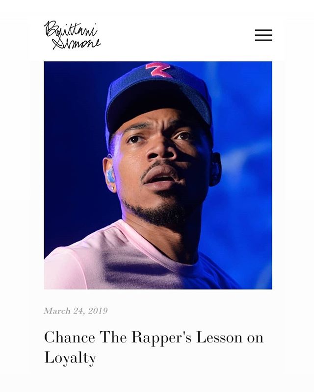 Cultural Lesson: Loyalty 
@chancetherapper is a continuous example that loyalty is being honest with yourself while making people feel comfortable enough to do the same.&nbsp;He has given the culture a plethora examples of the dynamic meaning of the 