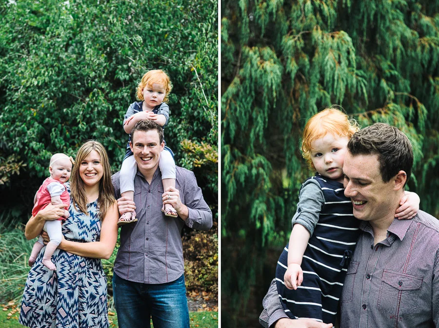 Family photos with Shane, Crystal and children, Hagley Park, Christchurch, New Zealand.