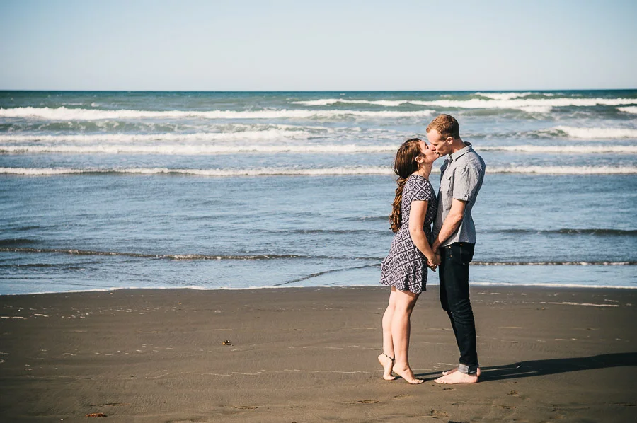Josie and Josh portrait session, Brighton Beach, Christchurch, New Zealand.