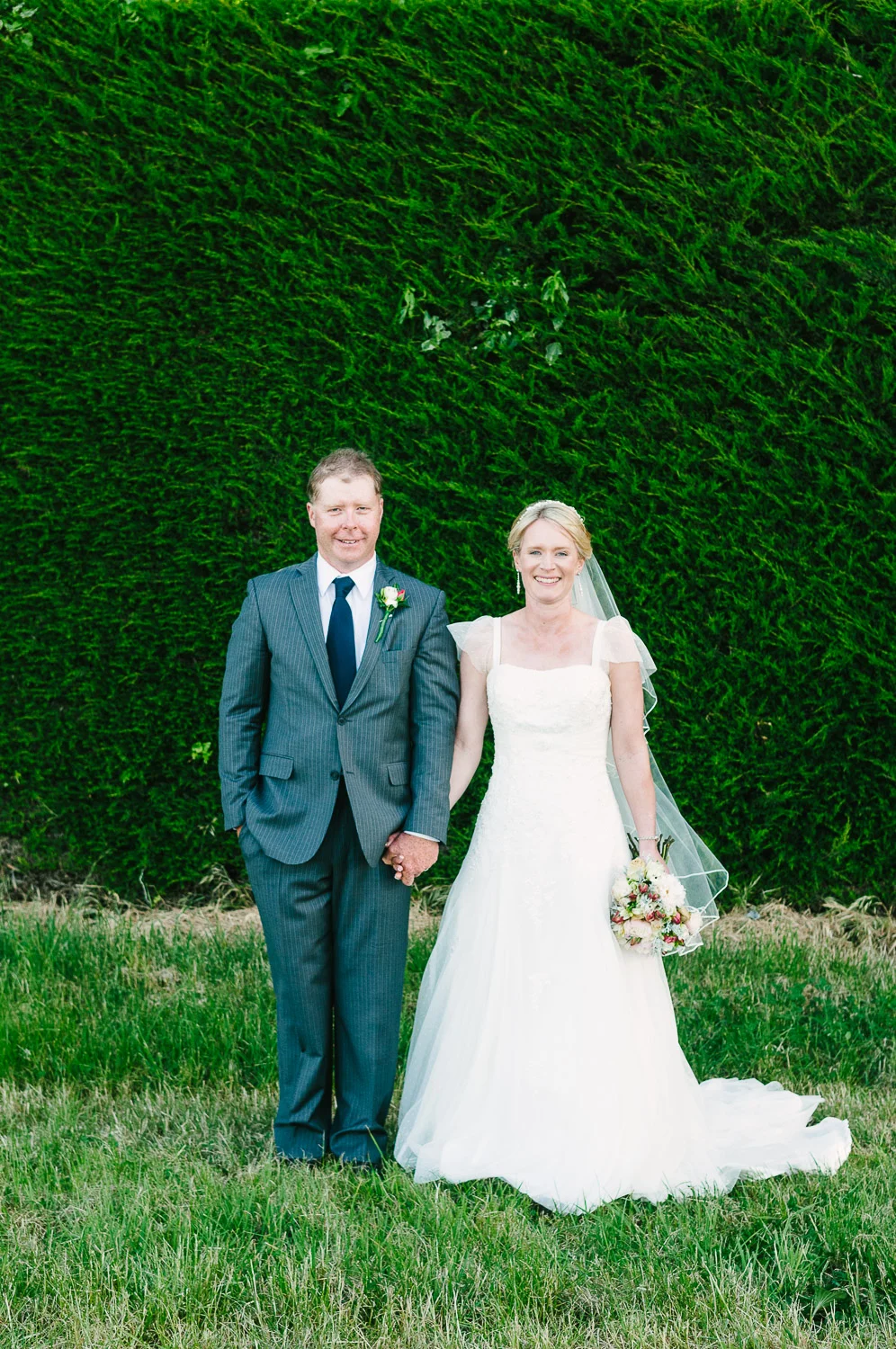 Farm wedding, St Mary's Leeston, Nicola & Nathan portrait.