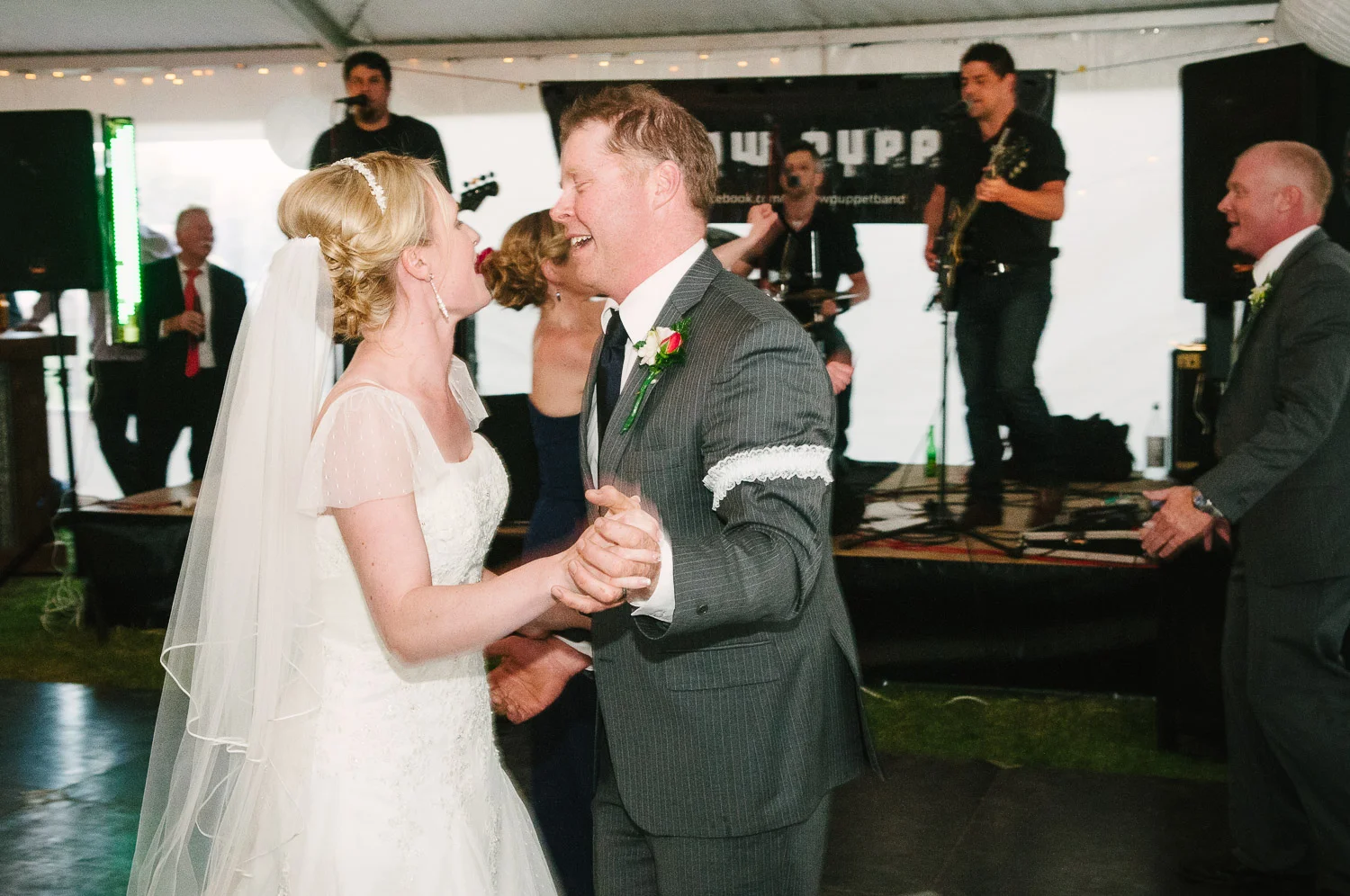 Farm wedding, St Mary's Leeston, Nicola & Nathan first wedding dance.