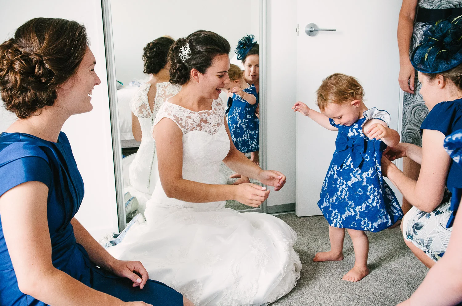 Jodie getting ready on her wedding day