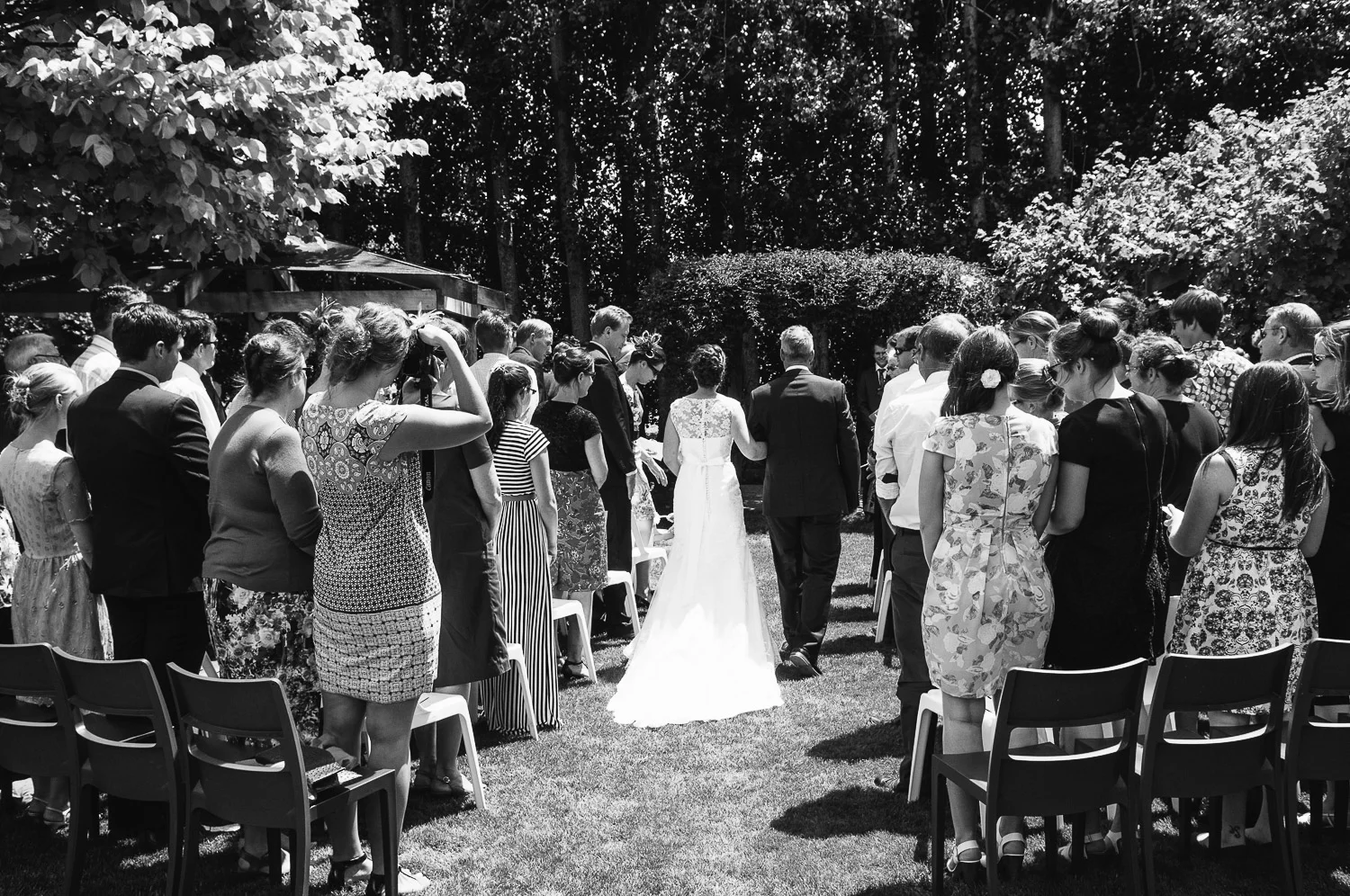 Langdale Vineyard Wedding, Jodie arriving.