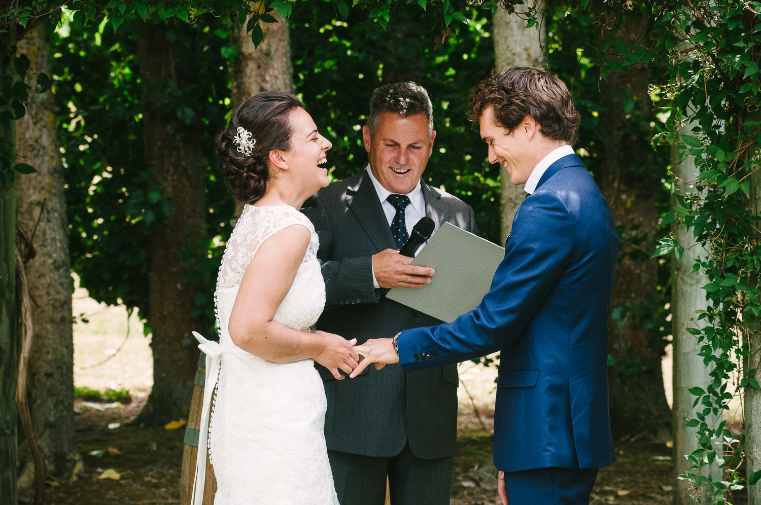 Langdale Vineyard Wedding, Jodie & Jacob exchange rings