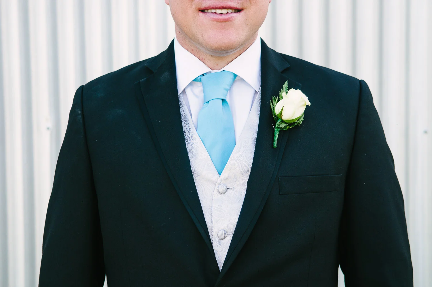 Trent's Estate Vineyard Wedding, Chris smartly dressed on his wedding day.