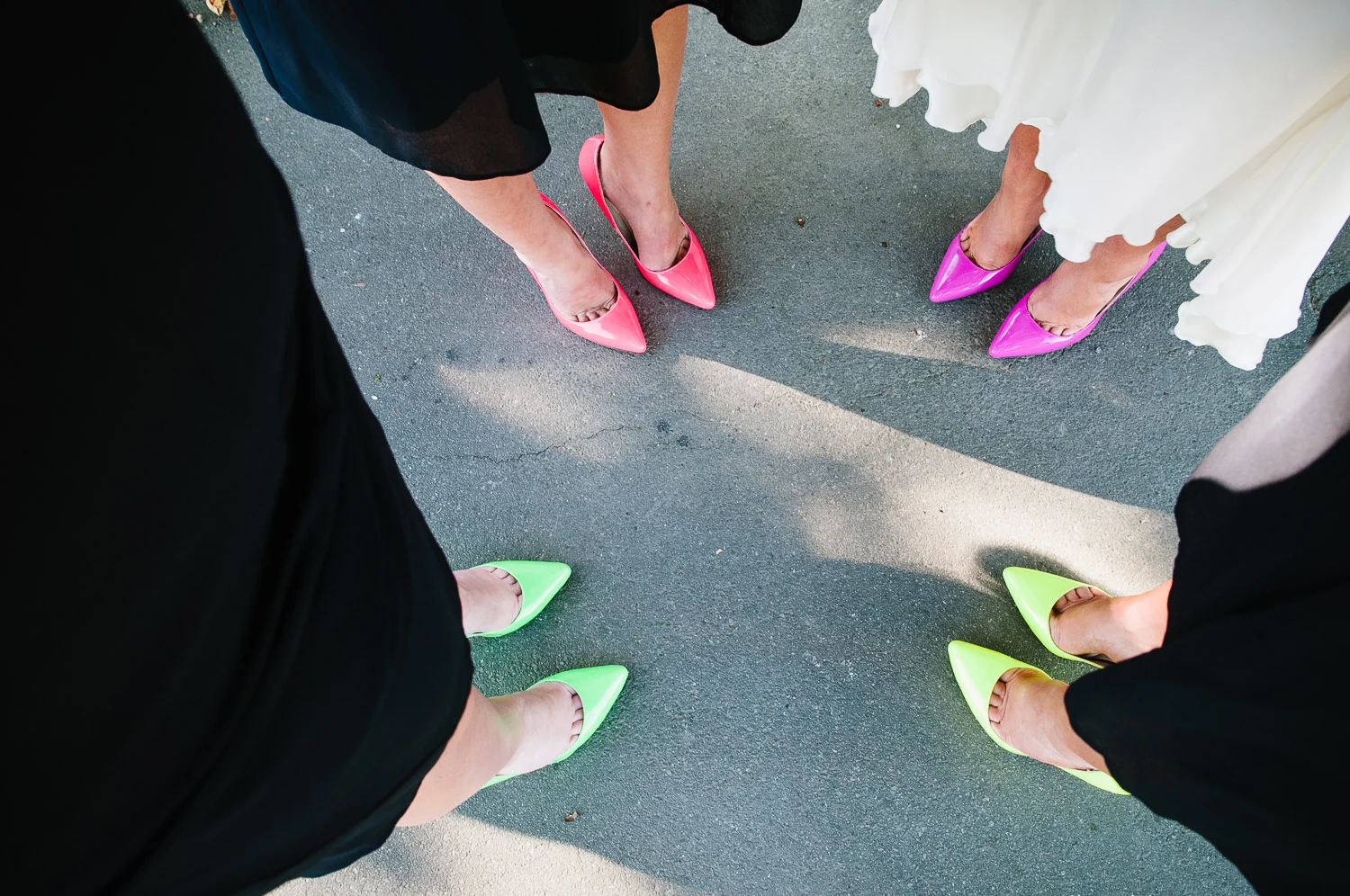 St Mary's Church Wedding Halswell, colourful shoes on Tash & Tim's wedding day.