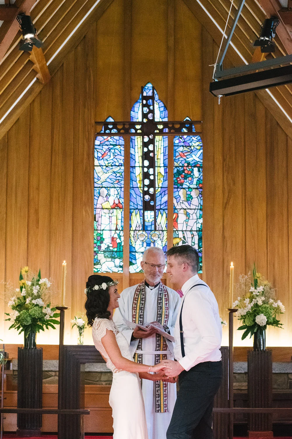 St Mary's Church Wedding Halswell, Tash & Tim exchange vows.
