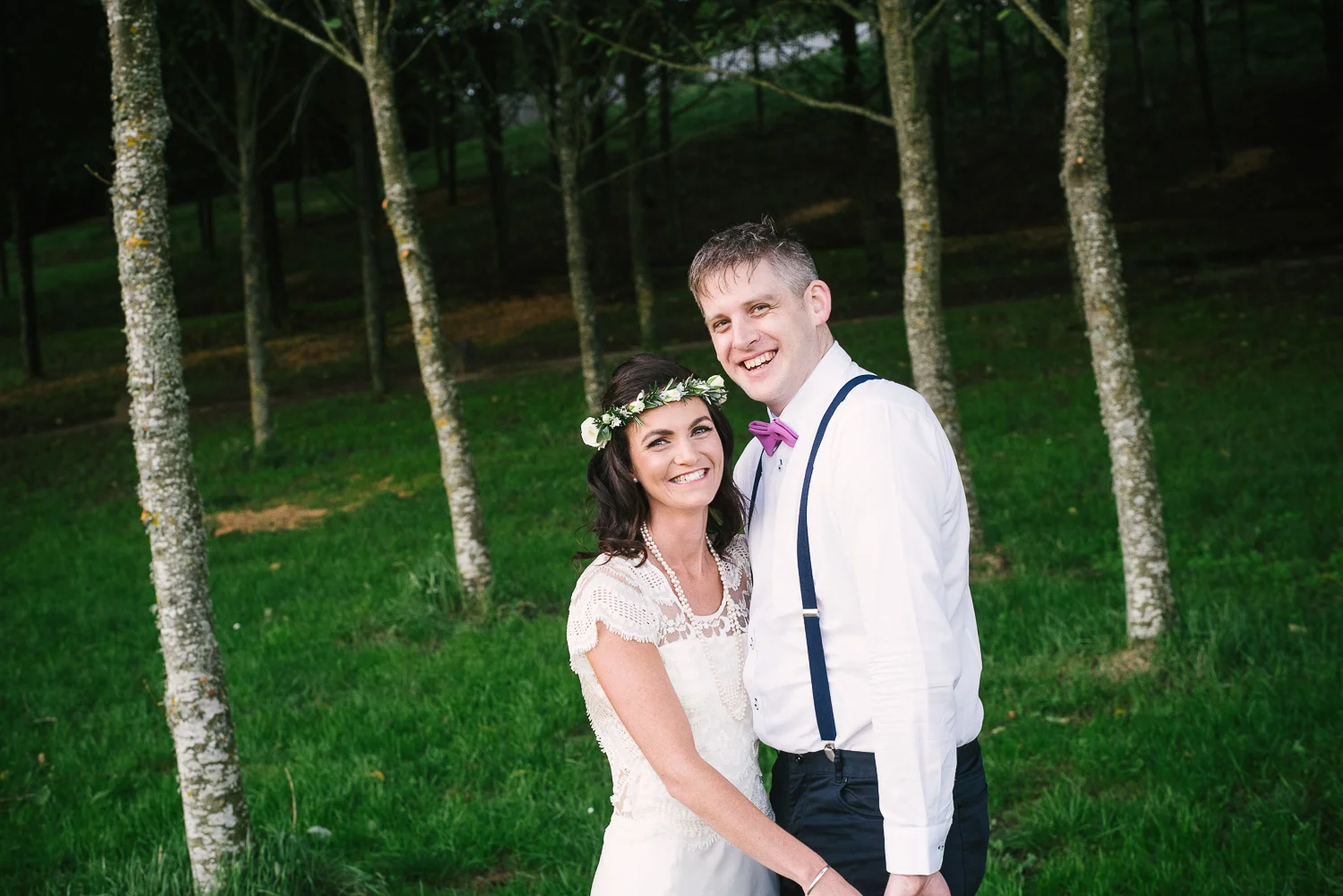 St Mary's Church Wedding Halswell, Tash & Tim smiling after their wedding ceremony.