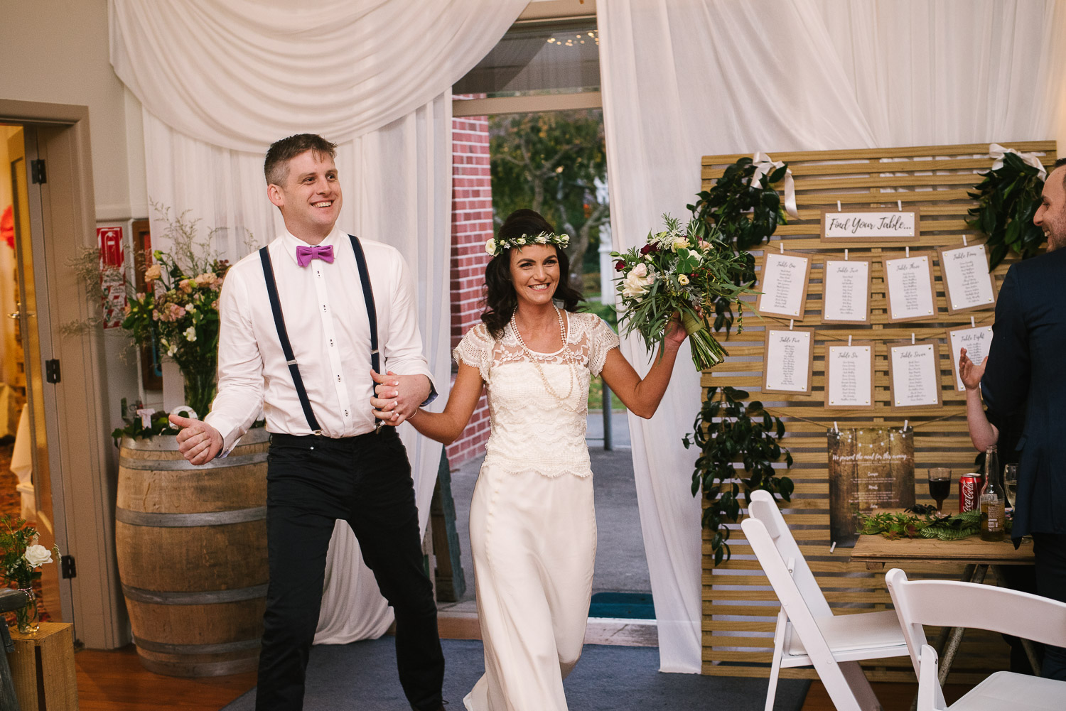 St Mary's Church Wedding Halswell, Tash & Tim arriving at their reception.