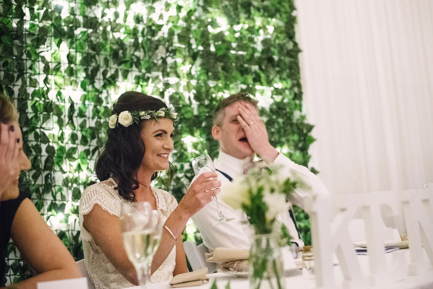 St Mary's Church Wedding Halswell, Tash & Tim at their wedding reception.