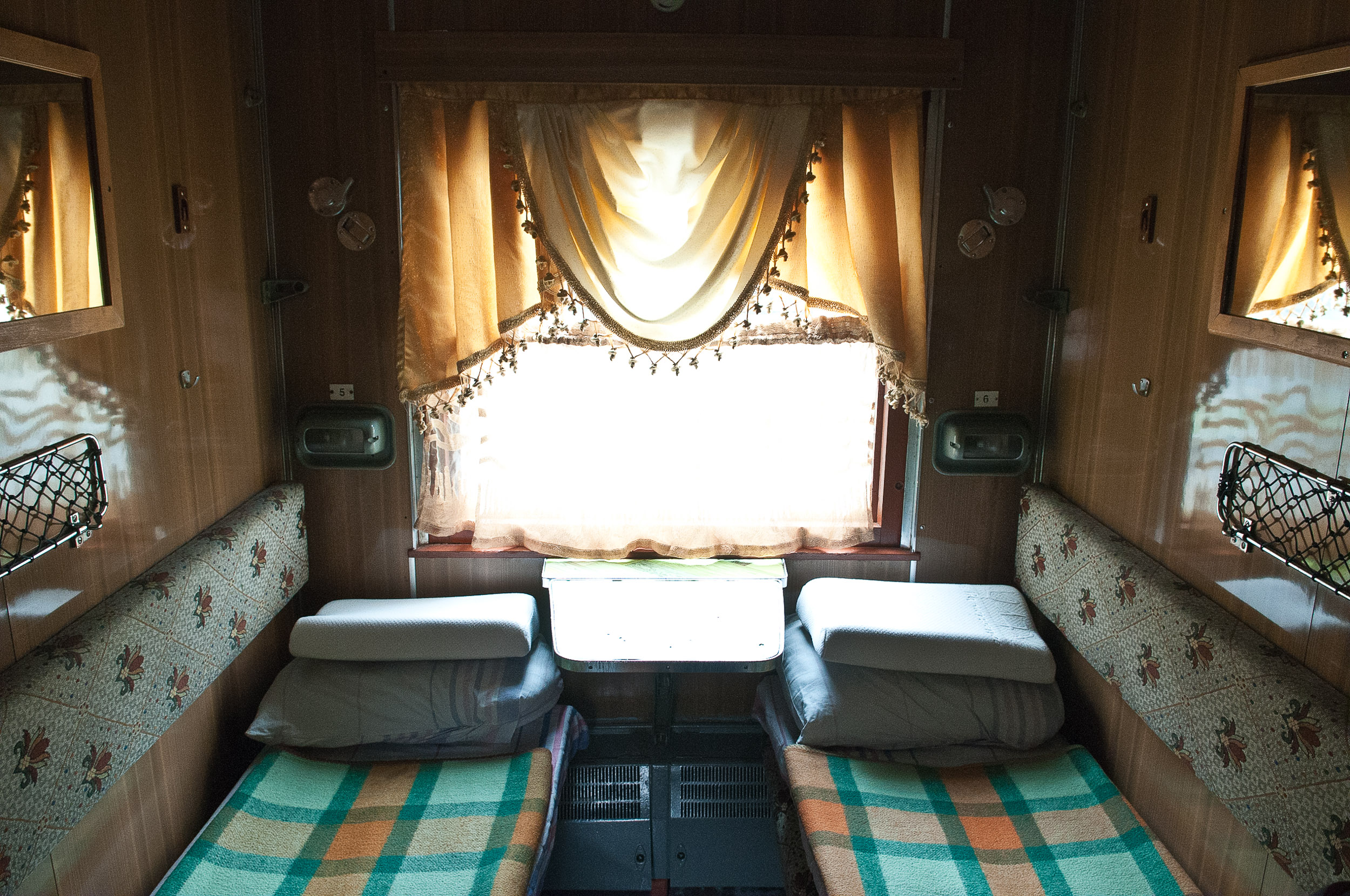 Interior of the Tbilisi to Baku train.